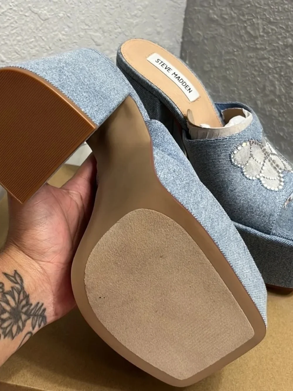 Steve Madden Trixie Denim Size 9